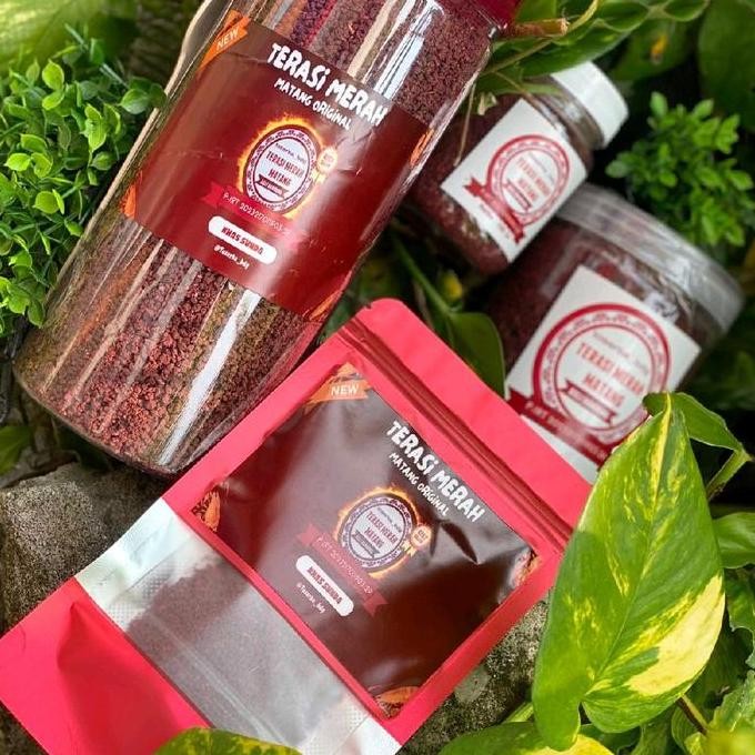 

Empat Kemasan Terasi Merah Sunda Instan