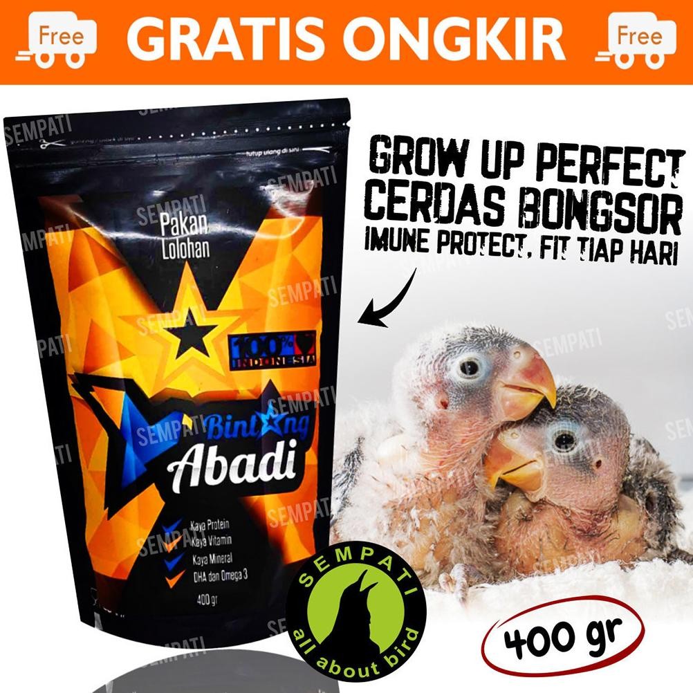 SEMPATI Bintang Abadi Pakan Bubur Lolohan Anakan Piyek Piyik Bayi anak Burung Lovebird Parkit Falk S