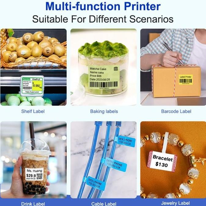 

Clabel 220B Label Printer Mini Portable Bluetooth Mesin Label Printer New Stok