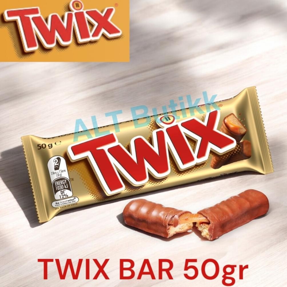 

READY STOCK TWIX CHOCOLATE TWIN BAR 50 GR | COKELAT ISI BISCUIT DAN CARAMEL