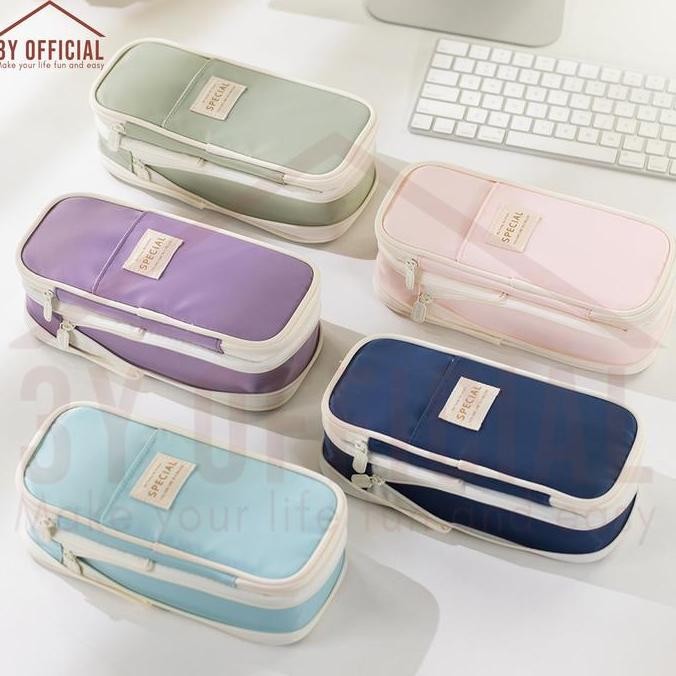 

3Y Angoo Collapsible Pencil Case kotak pensil aesthetic Stationery ORIGINAL