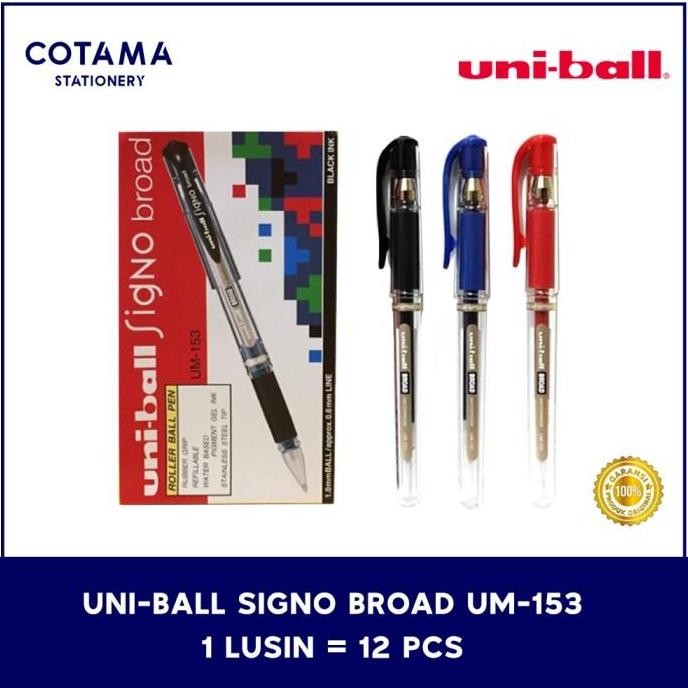 

TERBARU - Pulpen Uniball Signo Broad UM-153 1.0 mm - 1 lusin isi 12 pcs