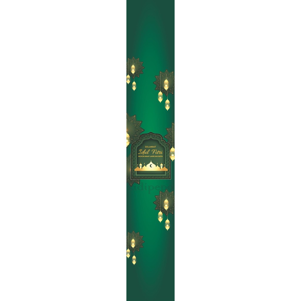 

new !!! PAPERBELT / SLEEVE IDUL FITRI VERTIKAL HIJAU TUA - ISI 25 LEMBAR