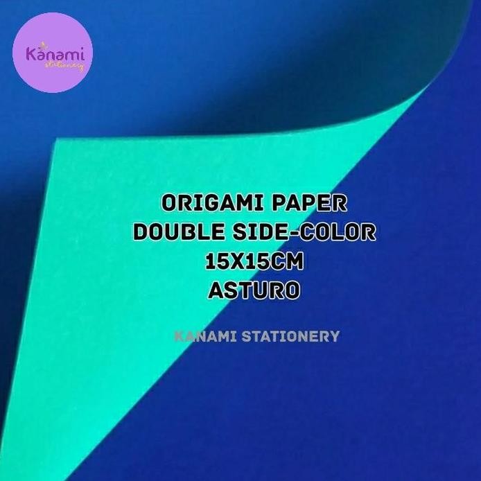 

new !!! Origami Paper Double Side 15x15cm Kertas Lipat Dua Sisi 25 Lbr Asturo.