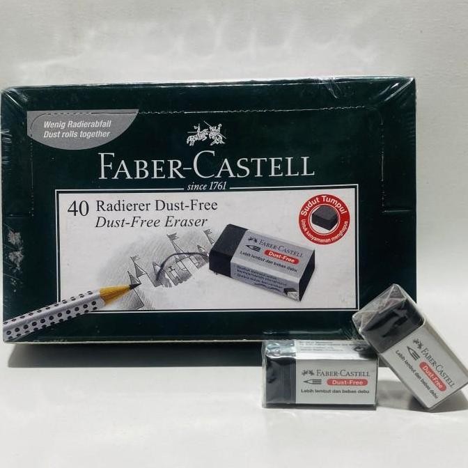 

BEBAS ONGKIR - Penghapus Pensil Faber Castell Kecil Hitam Putih - 1 box isi 40 pcs