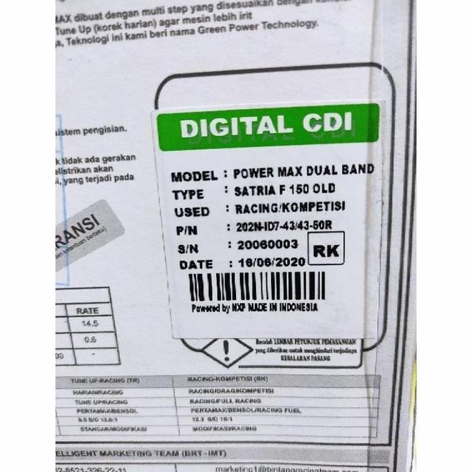 ready CDI BRT DUALBAND SATRIA FU 150 OLD 2004/2005/2006/2007/2008/2009/2010