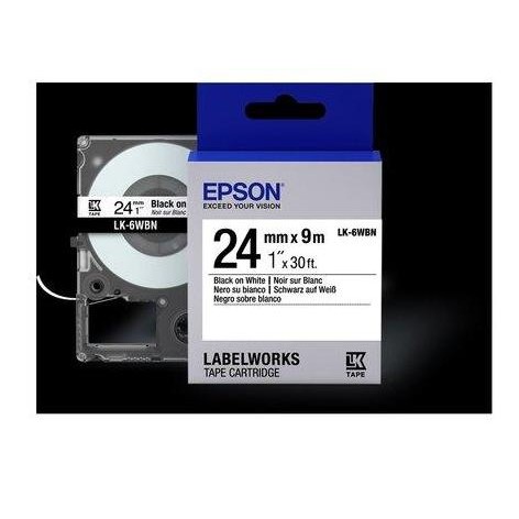 

Epson Label 24Mm Black On White 9M Labelworks Tape Cartridge Lk-6Wbn New Stok