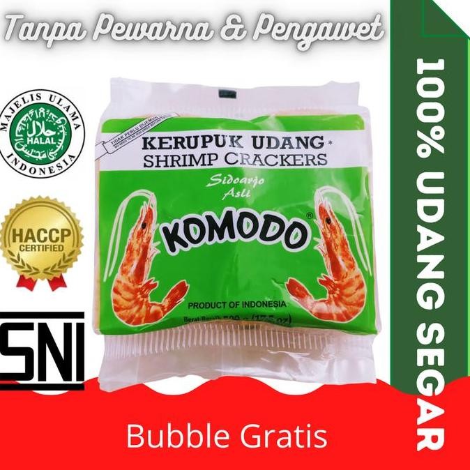 

Kerupuk Udang Mentah Komodo Hijau 500G Krupuk Udang Sidoarjo Makanan Food