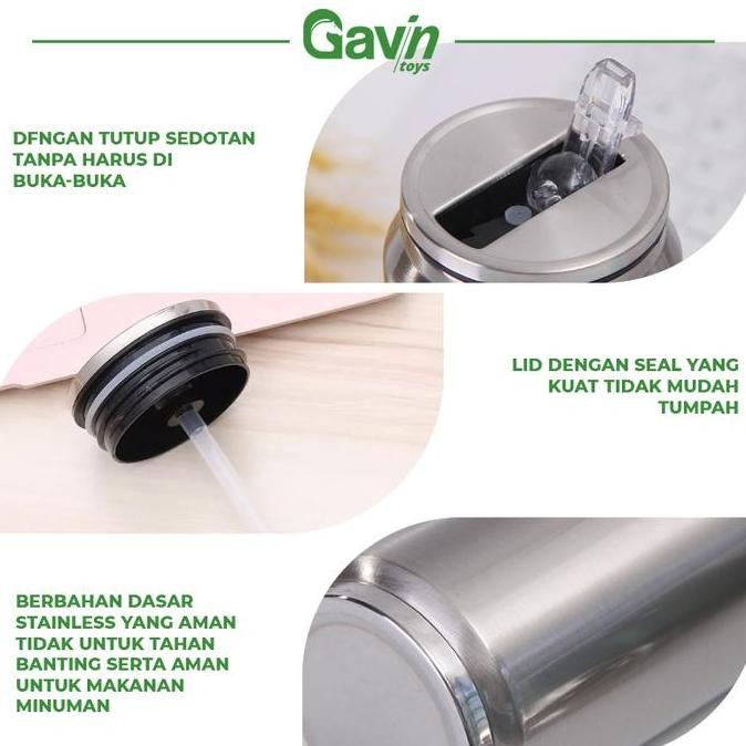 Beer Can - Botol Minum Tumbler Stainless 500Ml Insulated Bottle 500 Ml