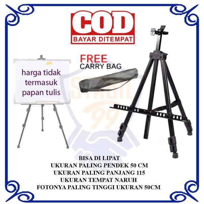 

TERMURAH - Tripod Lipat Portable Papan Tulis Standing Whiteboard Alumunium White Board