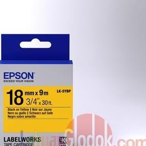 

Epson Label 18Mm Black On Yellow 9M Labelworks Tape Cartridge Lk-5Ybp New Stok