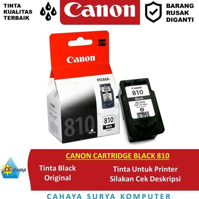Canon Cartridge Black 810 Untuk Printer Ip2770 - Ip2772 - Mp237 New Stok