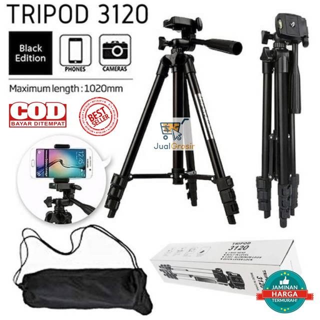 RPM Tripod Hitam Hp Murah Serbaguna Youtuber Lengkap 3 in 1 -  Tripod Hp Ukuran Besar - Tripod Besar