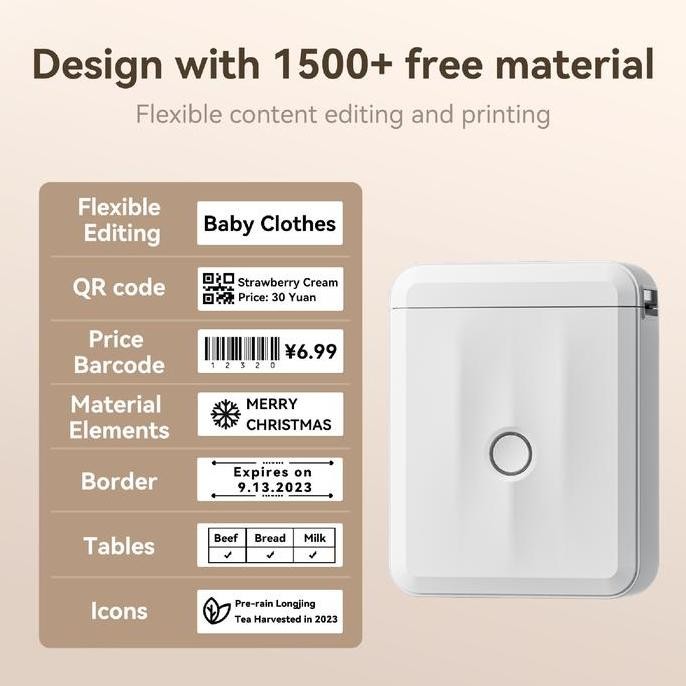 

Super Light Portable Bluetooth Niimbot D110 Label Stiker Printer New Stok