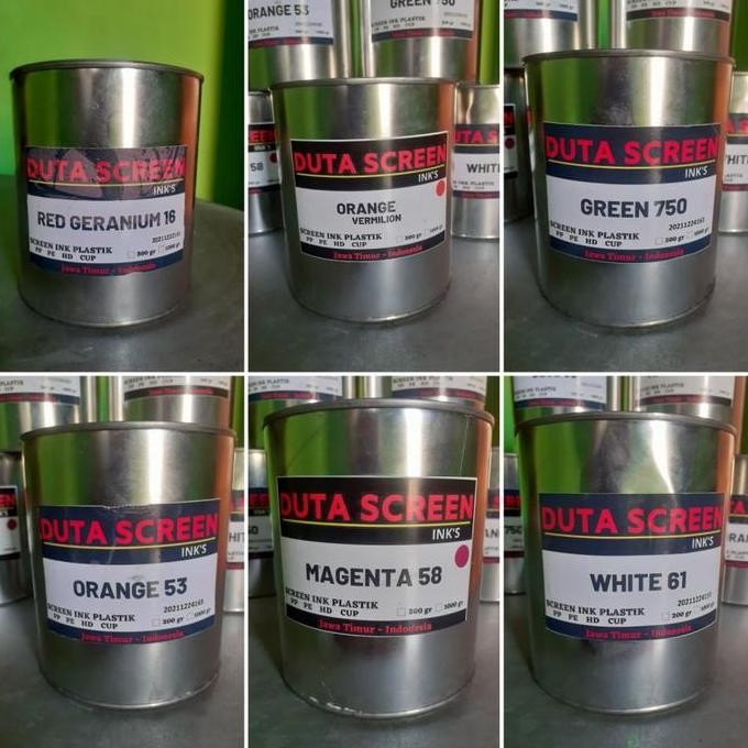 TERLARIS - tinta duta screen khusus sablon plastik / tinta sablon cup plastik