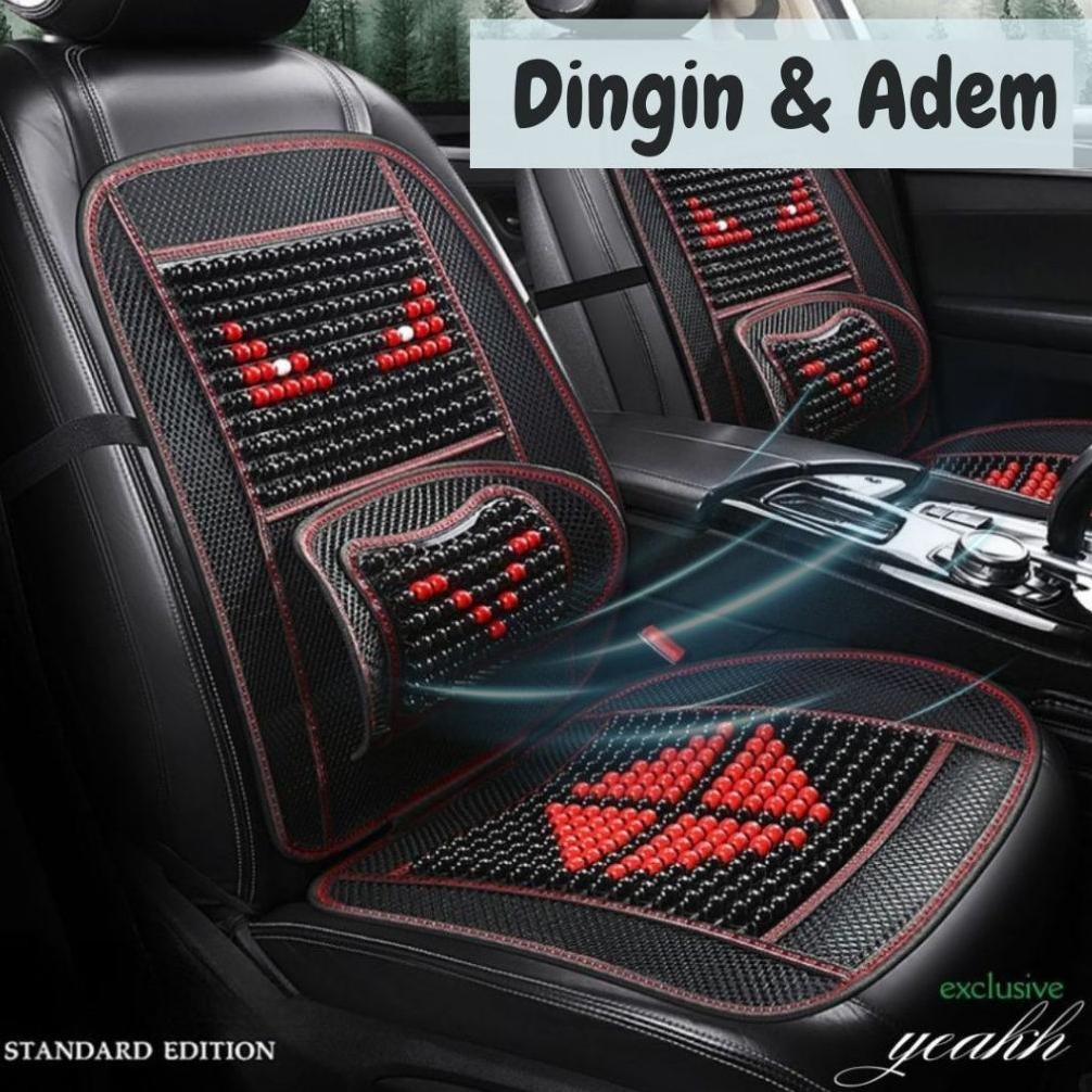 Terlaris Alas Jok Mobil Anti Panas Kayu | Alas Sandaran Duduk Jok Mobil New