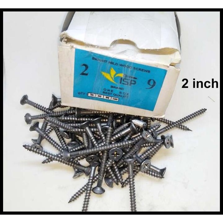 BEST DEAL SEKRUP KAYU 1 KOTAK UKURAN 1/2 INCH 5/8 INCH 3/4 INCH 1 INCH 2 INCH SEKRUP KAYU 2INCH SEKR