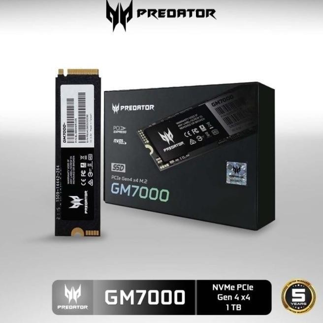 BEBAS ONGKIR - SSD ACER PREDATOR GM7000 4TB 2TB 1TB 512GB - NVMe PCIe 4X4 Acer GM7000