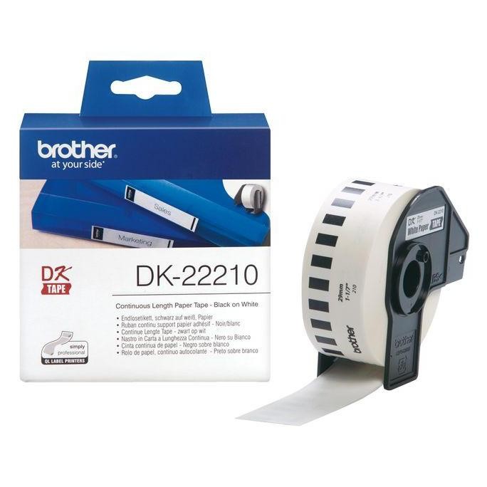 

Label Tape Brother Dk-22210 Continuous Length Paper Tape Dk22210 22210 New Stok