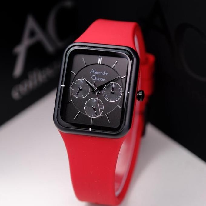 Jam Tangan Alexandre Christie Wanita AC 2744 ORIGINAL - Red Black