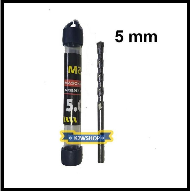 TERBARU MATA BOR BETON 5 MM X 10 CM MOLLAR MATA BOR TEMBOK 5MM PANJANG 10 CM DRILL MANSORY MATA BOR 