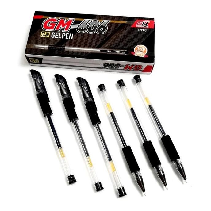

Harga Grosir (1kotak/12pcs) Pulpen Gel Pen GM-606 0.5mm SM