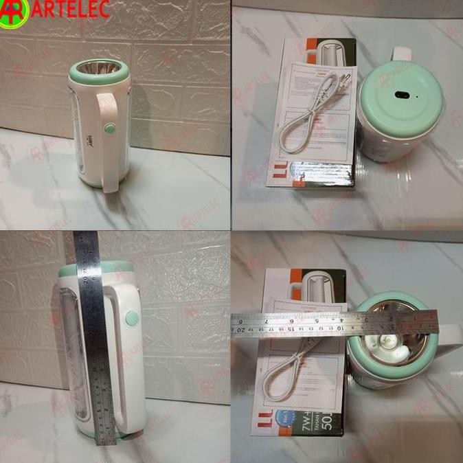 Senter + Lampu Led Emergency Luby L-7766 Lampu Darurat Portable