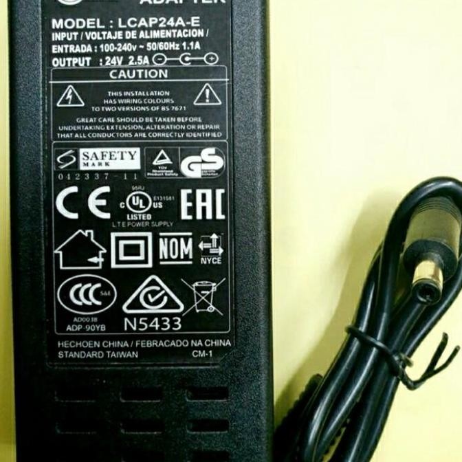 baru adaptor tv lg ac 24v 2.5a - power supply adaptor tv led lg 24 volt