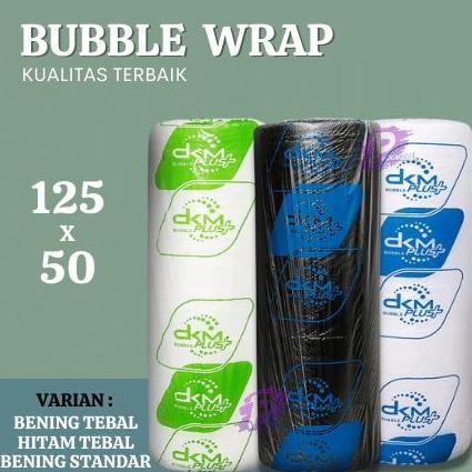 

PLASTIK BUBBLE / BUBLE WRAP ROLL HITAM PUTIH BENING TEBAL DKM+ ASLI