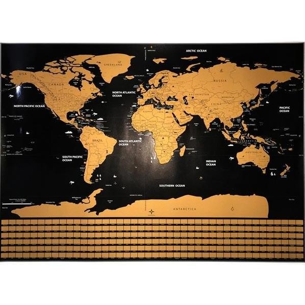 

Poster Peta Dunia Bisa Digosok 82.5 X 59.4Cm - Scratch Map Peta Dunia - Wu Fang