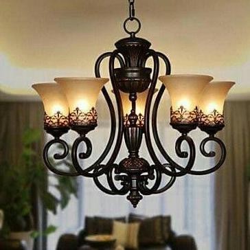 LAMPU HIAS GANTUNG KLASIK VINTAGE 305/5 BK