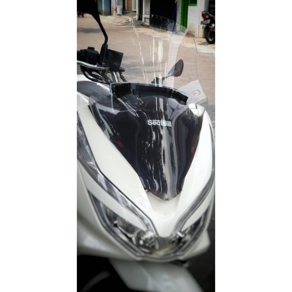Windshield Pcx 150 Lokal 2018 Visor Original Model Tinggi Clear Original
