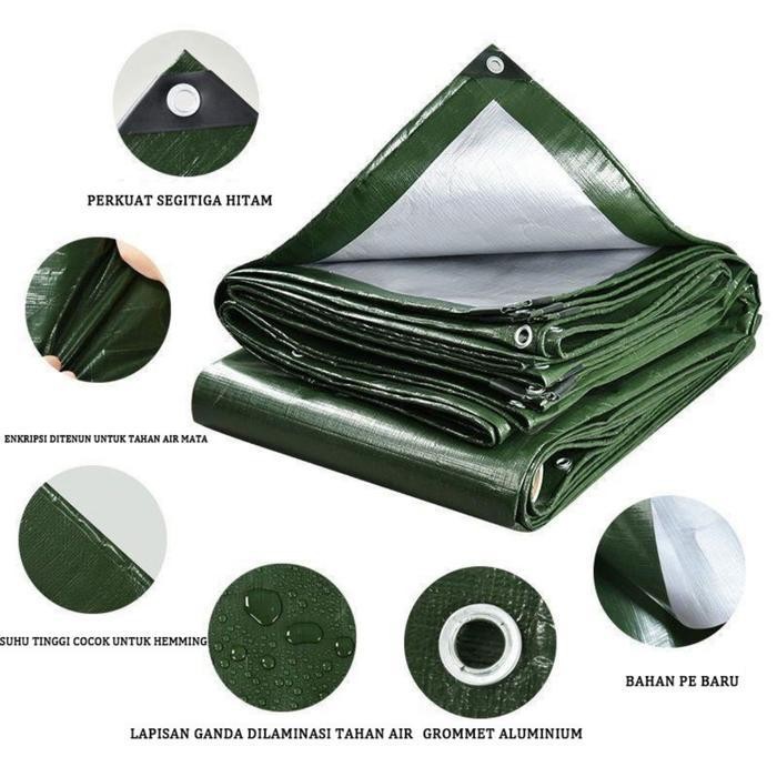 Allieuka Terpal Tenda Anti-Uv /Pe Kain Tahan Hujan /Jemuran Kolam Terop Tenda Tebal/Untuk Atap Taman