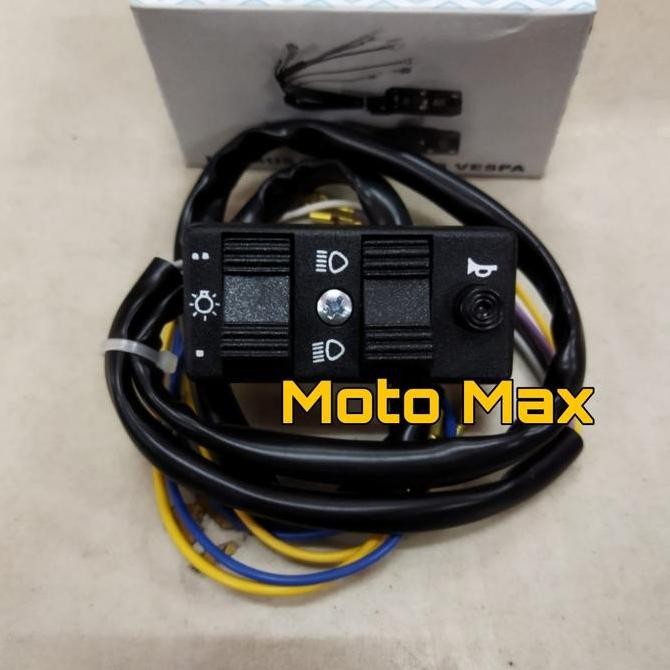 tersedia saklar lampu vespa px lama modifikasi | saklar custom motor retro