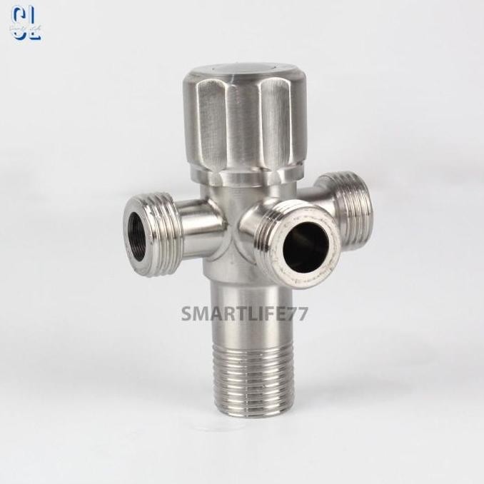 Tersedia Kran Cabang 3 Toilet Jet Shower Kloset WC Stop Kran Air Multifungsi