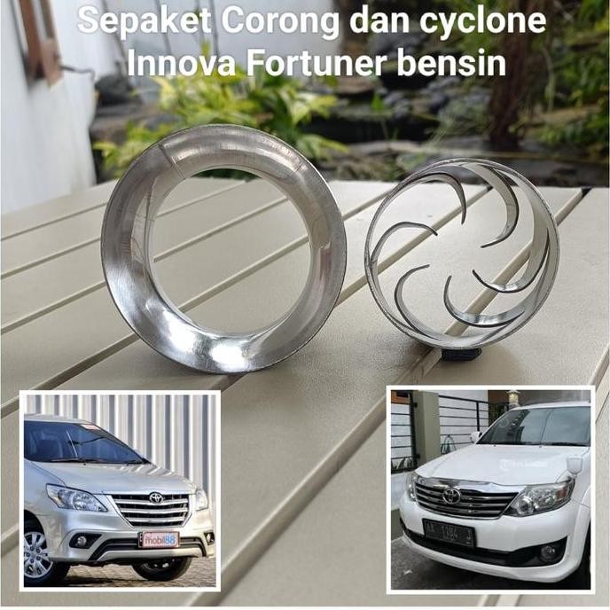siap kirim corong + cyclone innova fortuner bensin hemat bbm komplit set