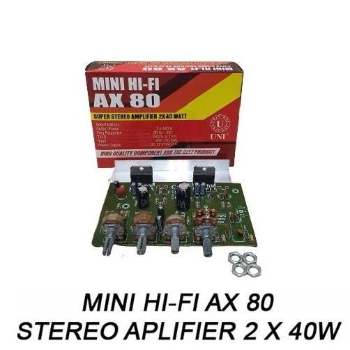 KIT AX 80 STEREO AMPLIFIER 2X40 Watt TERBARU