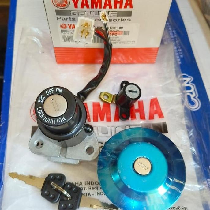 New Key Set Kunci Kontak + Tangki + Jok Motor Yamaha Scorpio Z Lama Original