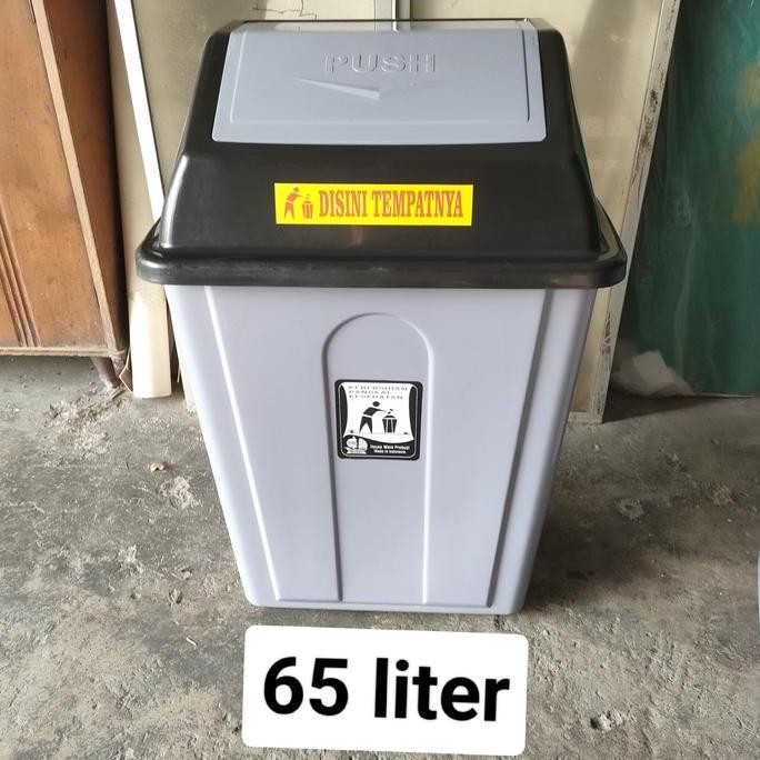 Stok Sj Tong Sampah Besar 65 Liter/Tong Sampah 65Liter/Bak Sampah Tutup Goyang