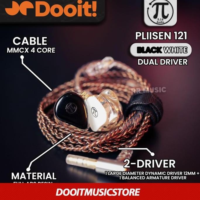 Pi 3.14 Audio Iem Dual Driver Pliisen121 In Ear Monitor Original Hemat