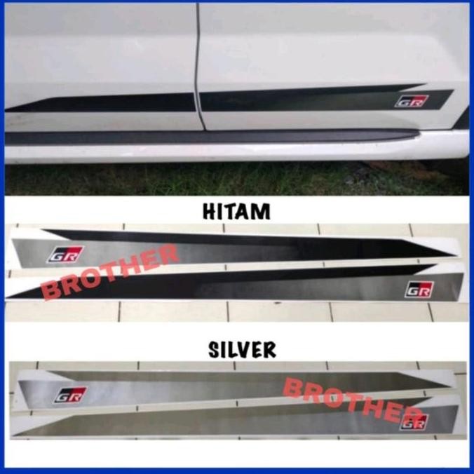 Sale Stiker Body Samping GR Avanza Xenia Veloz 2022 2023 Hitam Silver Sporty