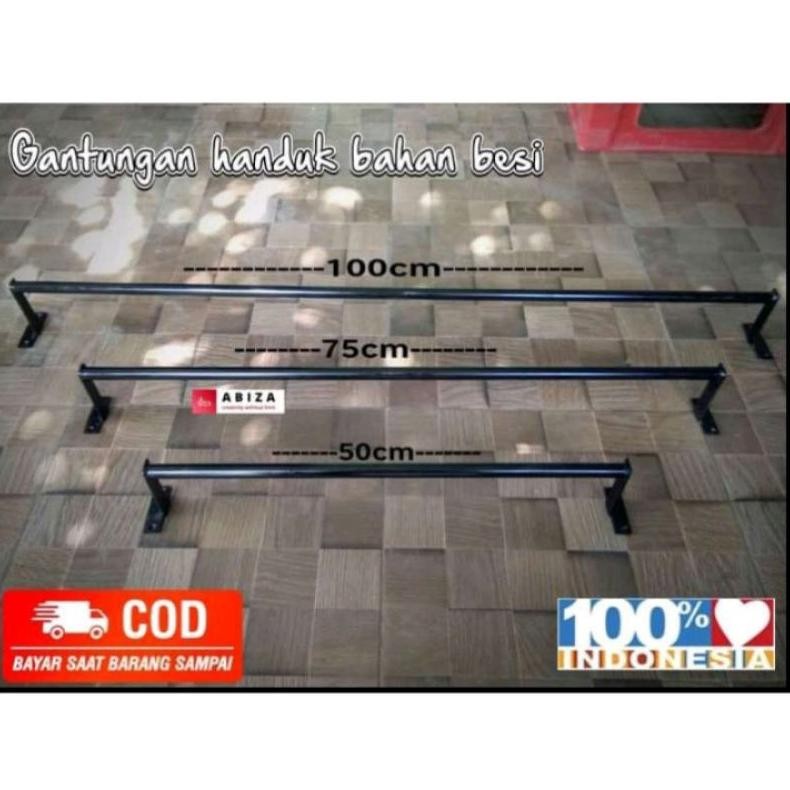 Gantungan Baju Dinding Tempel Castok Gantungan Baju Besi Dinding uk. Panjang