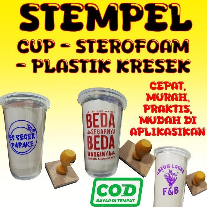 

STEMPEL PLASTIK CUP & STYROFOAM MANUAL CAP KEMASAN MAKANAN MINUMAN ASLI
