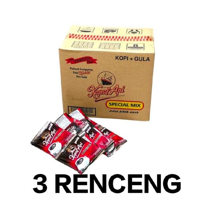 

READY 3 RENCENG KOPI KAPAL API MIX + GULA - MINUMAN KOPI INSTAN SACHET HEMAT