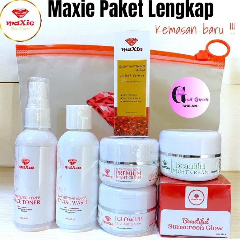 (Terbaru) MAXIE Glow Skincare Bpom Ori Kemasan Baru Maxie Skincare Paket Flek (Terlaris)