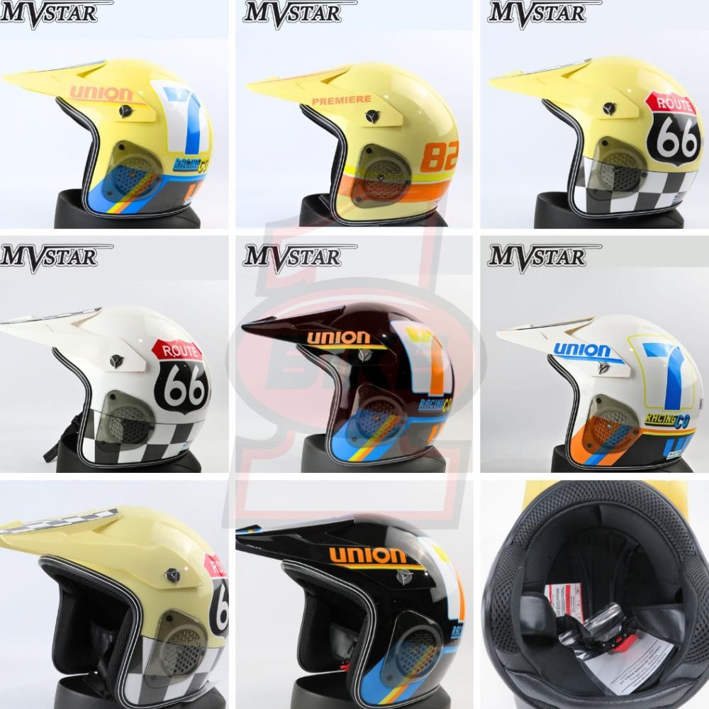 Terlaris Helm Mvstar Gp Jet/ Helm Dewasa/ Helm Sni/ Helm Classic/ Helm Remaja/ Helm Pria Dan Wanita