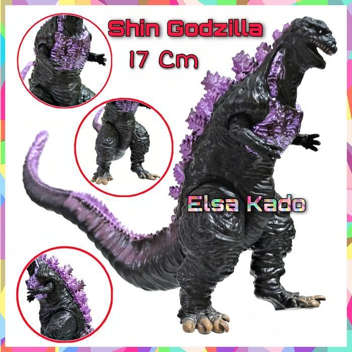 Mainan Monster Action Figure Shin Godzilla Ungu Purple Medium Size