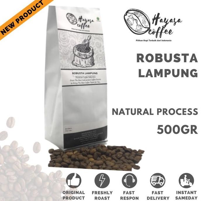 

READY KOPI ROBUSTA LAMPUNG HAYASA 500GR - BIJI KOPI SANGRAI LOKAL