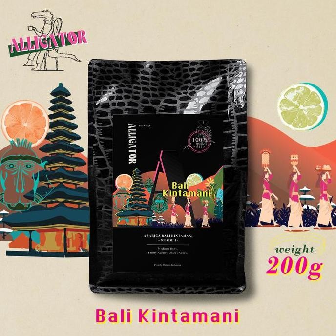 

READY KOPI ARABIKA BALI KINTAMANI 200GR SPECIALTY GRADE ALLIGATOR COFFEE