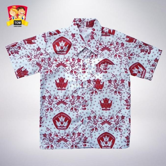 [skulstore] Seragam TOM - Kemeja SD Batik Tut Wuri Handayani Tangan Pendek